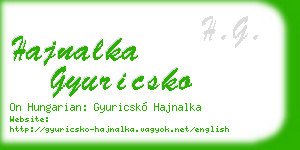 hajnalka gyuricsko business card